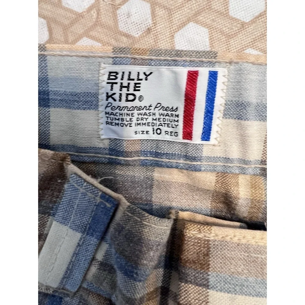 Vintage Boys Plaid Billy the Kid Pants‎ 1970s Plaid size